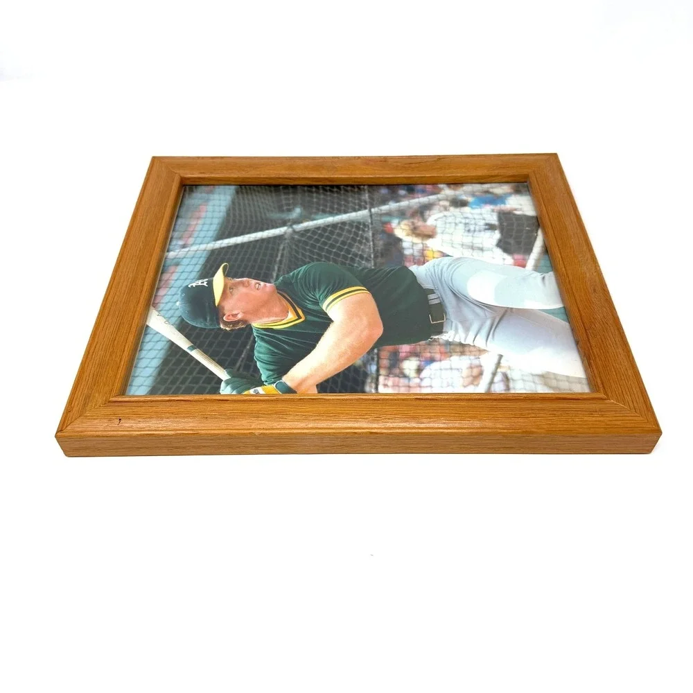 Mark McGwire 1988 Oakland Athletics Framed Photo Batting Cage 9.5x11.5 In